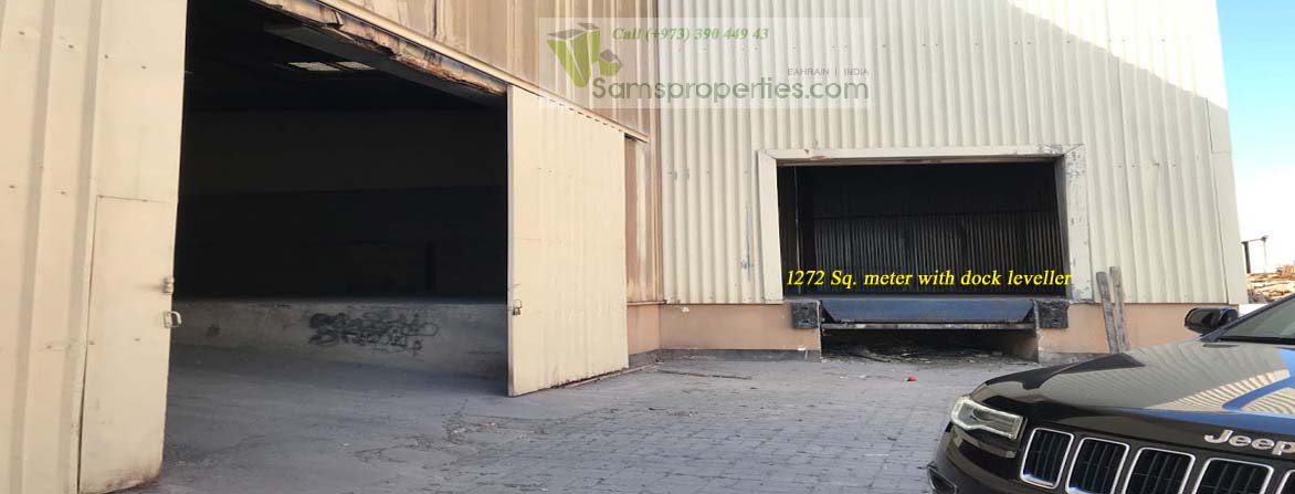 warehouse with dock leveler