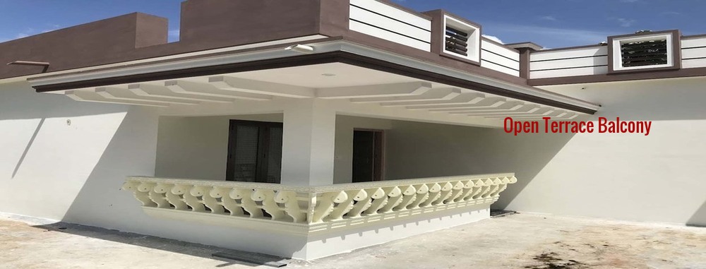 villa with balcony on terrace